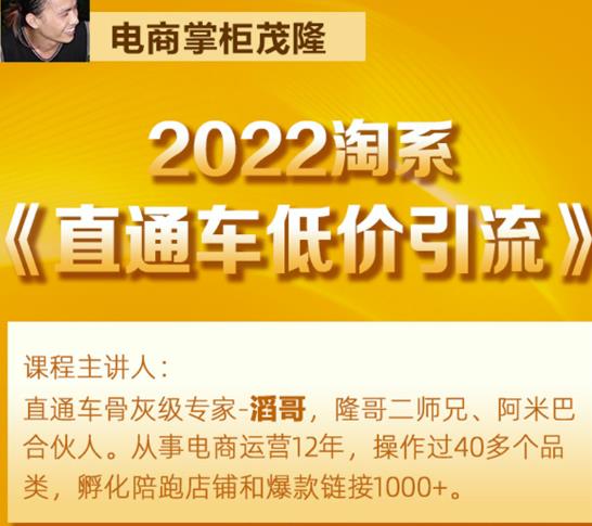 茂隆2022直通车低价引流玩法，教大家如何低投入高回报的直通车玩法-我爱找机会 - 学习赚钱技能, 掌握各行业视频教程