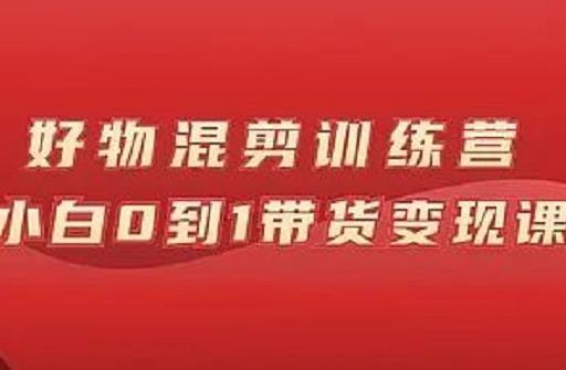 万三好物混剪训练营：小白0到1带货变现课-我爱找机会 - 学习赚钱技能, 掌握各行业视频教程