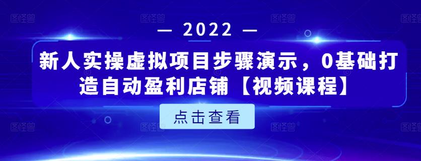 新人实操虚拟项目步骤演示，0基础打造自动盈利店铺【视频课程】-我爱找机会 - 学习赚钱技能, 掌握各行业视频教程