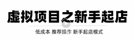 虚拟项目快速起店模式，0成本打造月入几万虚拟店铺！-我爱找机会 - 学习赚钱技能, 掌握各行业视频教程