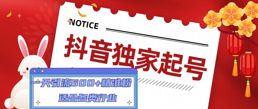 抖音独家起号，一天引流500+精准粉，适合各类行业（9节视频课）-我爱找机会 - 学习赚钱技能, 掌握各行业视频教程