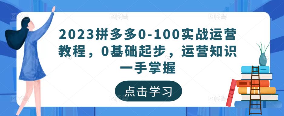 2023拼多多0-100实战运营教程，0基础起步，运营知识一手掌握-我爱找机会 - 学习赚钱技能, 掌握各行业视频教程