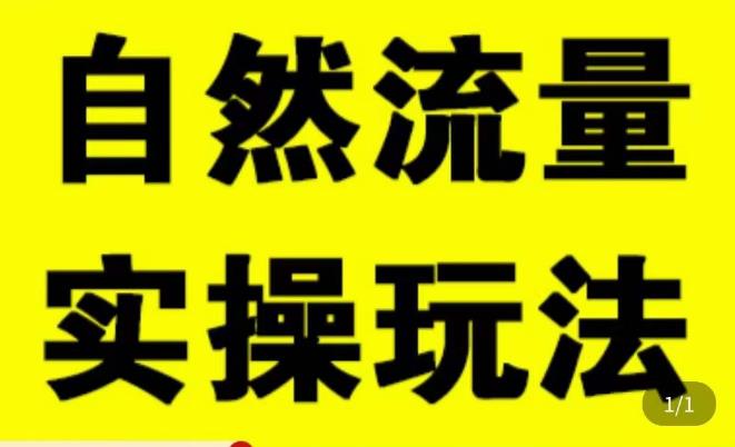 拼多多自然流量天花板，拼多多自然流的实操玩法，自然流量是怎么来的，如何开车带来自然流等知识-我爱找机会 - 学习赚钱技能, 掌握各行业视频教程