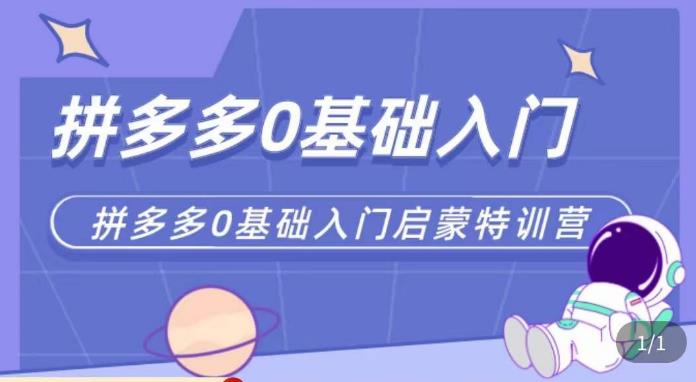 六一电商·拼多多运营0-1实操特训营，拼多多从基础到进阶的可实操玩法-我爱找机会 - 学习赚钱技能, 掌握各行业视频教程