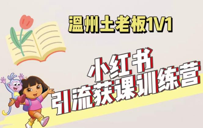 小红书1对1引流获客训练营：账号、内容、引流、成交（价值3999元）-我爱找机会 - 学习赚钱技能, 掌握各行业视频教程