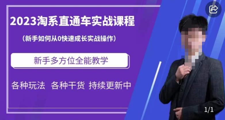 2023淘系直通车保姆式运营讲解，新手如何从0快速成长实战操作，新手多方位全能教学-我爱找机会 - 学习赚钱技能, 掌握各行业视频教程