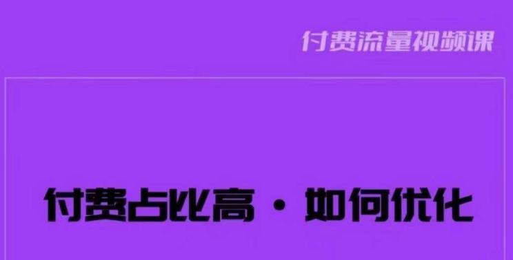 波波-付费占比高，如何优化？只讲方法，不说废话，高效解决问题！-我爱找机会 - 学习赚钱技能, 掌握各行业视频教程