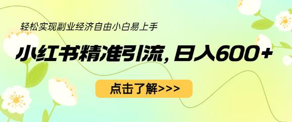 小红书精准引流，小白日入600+，轻松实现副业经济自由（教程+1153G资源）-我爱找机会 - 学习赚钱技能, 掌握各行业视频教程