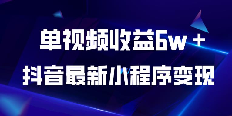 抖音最新小程序变现项目，单视频收益6w＋，小白可做【揭秘】-我爱找机会 - 学习赚钱技能, 掌握各行业视频教程