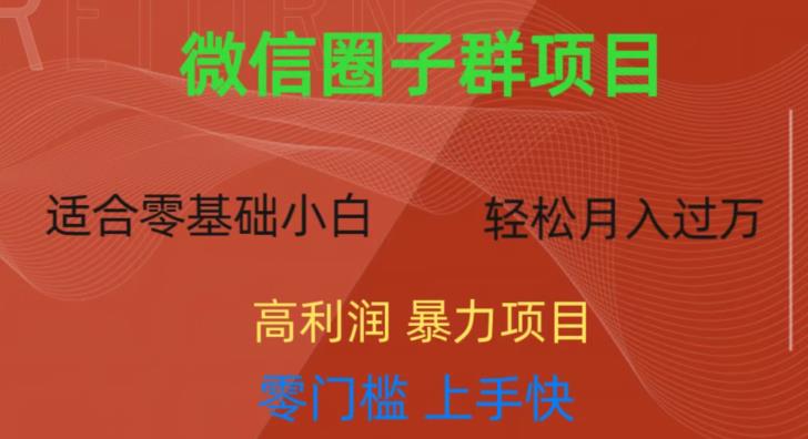 微信资源圈子群项目，零门槛，易上手，一个群1元，一天轻轻松松300+【揭秘】-我爱找机会 - 学习赚钱技能, 掌握各行业视频教程