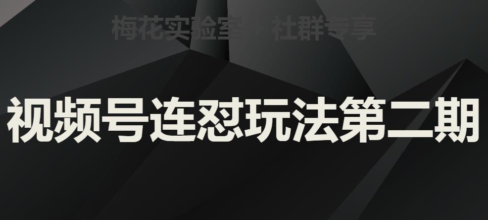 梅花实验室社群视频号连怼玩法第二期，实操讲解全部过程-我爱找机会 - 学习赚钱技能, 掌握各行业视频教程