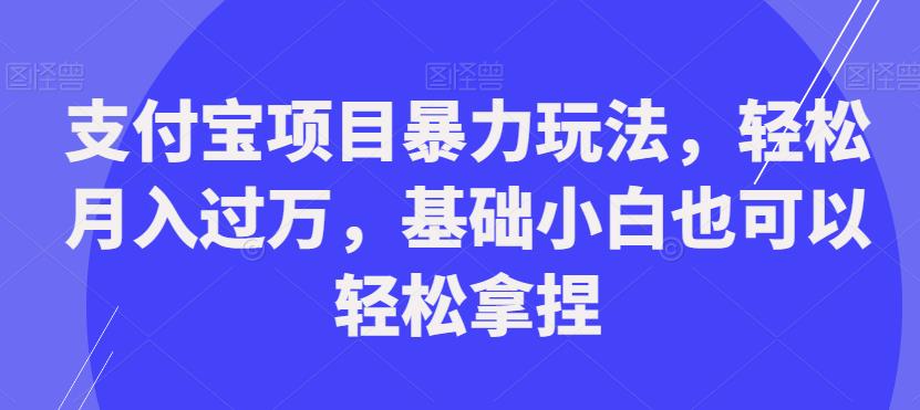 支付宝项目暴力玩法，轻松月入过万，基础小白也可以轻松拿捏【揭秘】-我爱找机会 - 学习赚钱技能, 掌握各行业视频教程