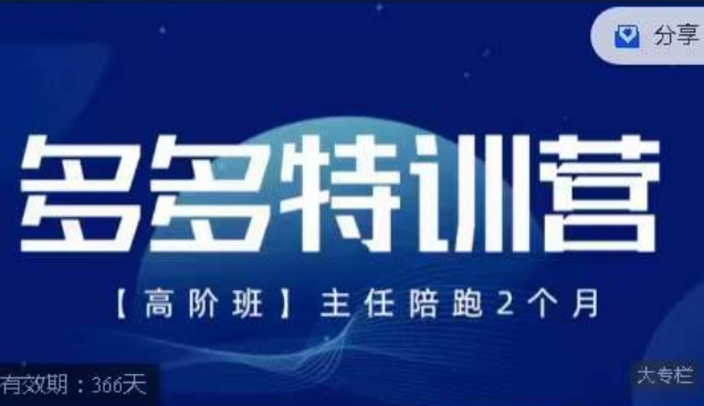 纪主任·多多特训营高阶班【9月13日更新】，拼多多最新玩法技巧落地实操-我爱找机会 - 学习赚钱技能, 掌握各行业视频教程