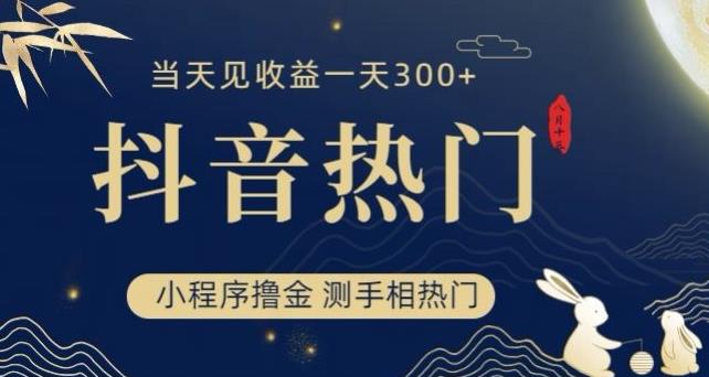 抖音最新小程序撸金，测手相上热门，当天见收益一小时变现300+【揭秘】-我爱找机会 - 学习赚钱技能, 掌握各行业视频教程