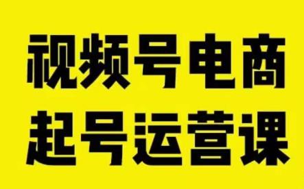 视频号电商起号运营课，教新人如何自然流起号，助力商家0-1突破-我爱找机会 - 学习赚钱技能, 掌握各行业视频教程