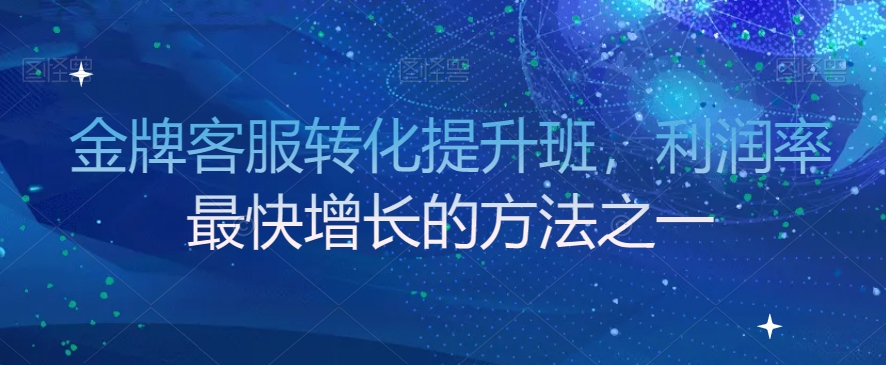 金牌客服转化提升班，利润率最快增长的方法之一-我爱找机会 - 学习赚钱技能, 掌握各行业视频教程