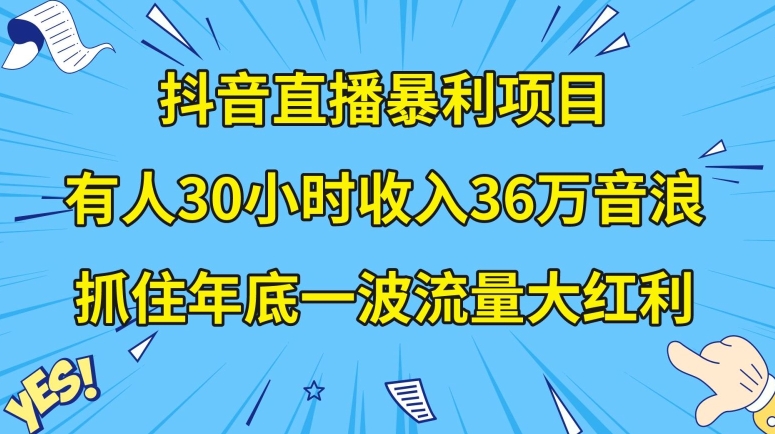 抖音直播暴利项目，有人30小时收入36万音浪，公司宣传片年会视频制作，抓住年底一波流量大红利【揭秘】-我爱找机会 - 学习赚钱技能, 掌握各行业视频教程