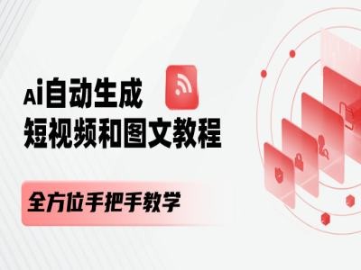 AI自动生成短视频和图文课程，全方位手把手教学-我爱找机会 - 学习赚钱技能, 掌握各行业视频教程