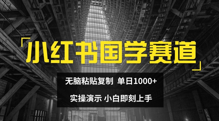 小红书国学赛道，无脑粘贴复制，单日1K，实操演示，小白即刻上手【揭秘】-我爱找机会 - 学习赚钱技能, 掌握各行业视频教程