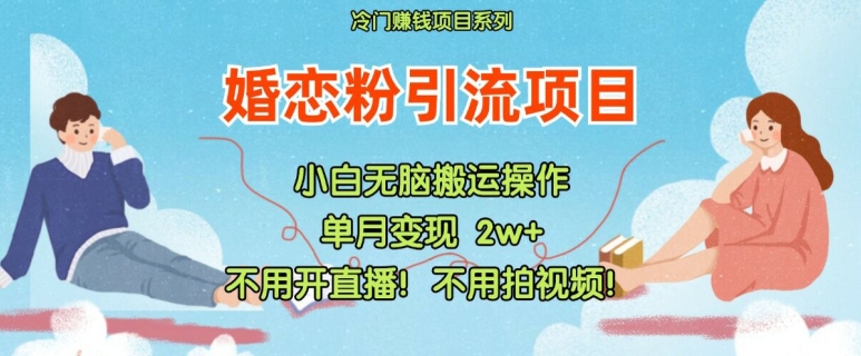 小红书婚恋粉引流，不用开直播，不用拍视频，不用做交付【揭秘】-我爱找机会 - 学习赚钱技能, 掌握各行业视频教程