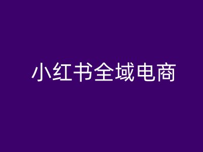 小红书全域电商，小红书电商教程-我爱找机会 - 学习赚钱技能, 掌握各行业视频教程