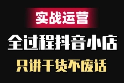 抖音小店精细化实战运营，只讲干货不废话-我爱找机会 - 学习赚钱技能, 掌握各行业视频教程