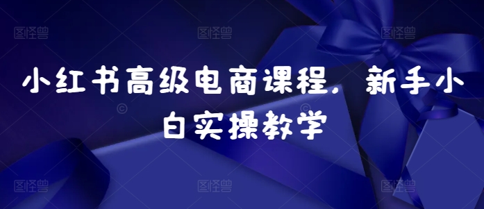 小红书高级电商课程，新手小白实操教学-我爱找机会 - 学习赚钱技能, 掌握各行业视频教程