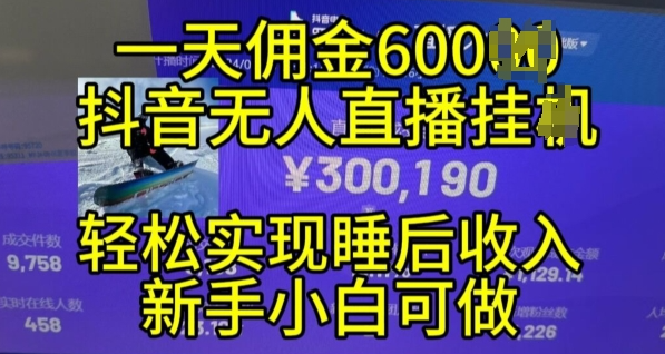 2024年11月抖音无人直播带货挂JI，小白的梦想之路，全天24小时收益不间断实现真正管道收益【揭秘】-我爱找机会 - 学习赚钱技能, 掌握各行业视频教程