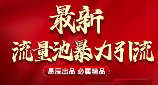 最新“流量池”无门槛暴力引流(全网首发)日引500+-我爱找机会 - 学习赚钱技能, 掌握各行业视频教程